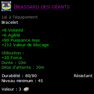 Brassard des géants