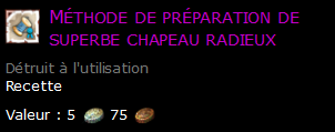 Méthode de préparation de superbe chapeau radieux