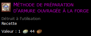 Méthode de préparation d'armure ouvragée à la forge