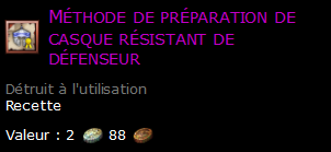 Méthode de préparation de casque résistant de défenseur