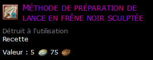 Méthode de préparation de lance en frêne noir sculptée