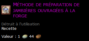 Méthode de préparation de jambières ouvragées à la forge