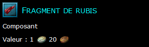 Fragment de rubis