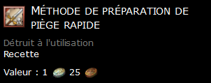 Méthode de préparation de piège rapide