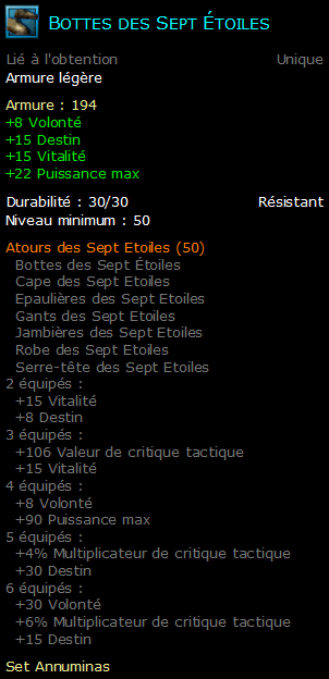 Bottes des Sept Étoiles