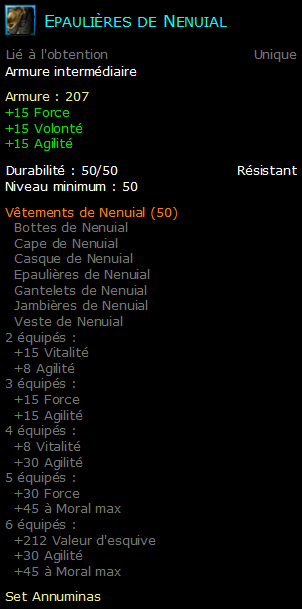 Epaulières de Nenuial