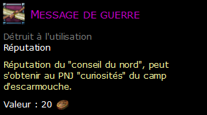 Message de guerre