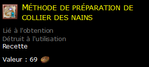 Méthode de préparation de collier des nains