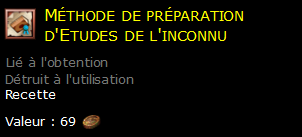 Méthode de préparation d'Etudes de l'inconnu