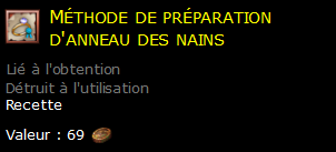 Méthode de préparation d'anneau des nains