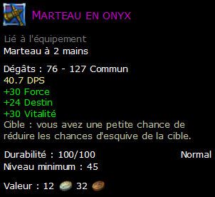 Marteau en onyx