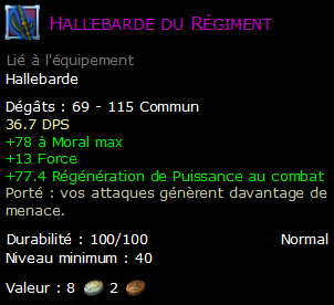 Hallebarde du Régiment