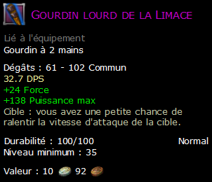 Gourdin lourd de la Limace