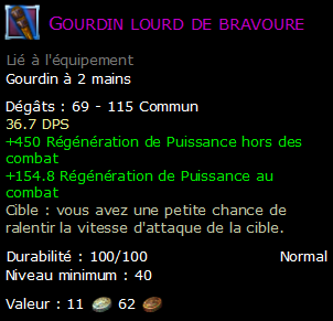 Gourdin lourd de bravoure