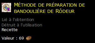 Méthode de préparation de bandoulière de Rôdeur