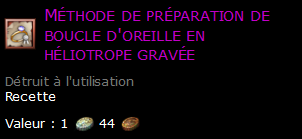 Méthode de préparation de boucle d'oreille en héliotrope gravée