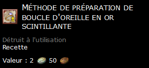 Méthode de préparation de boucle d'oreille en or scintillante