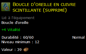 Boucle d'oreille en cuivre scintillante (supprimé)