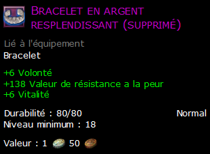 Bracelet en argent resplendissant (supprimé)