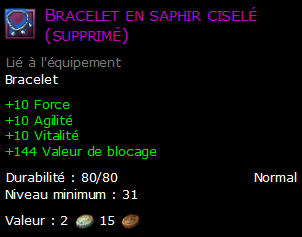 Bracelet en saphir ciselé (supprimé)