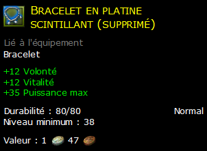 Bracelet en platine scintillant (supprimé)