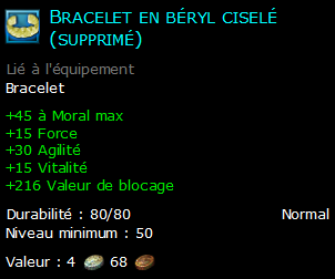 Bracelet en béryl ciselé (supprimé)