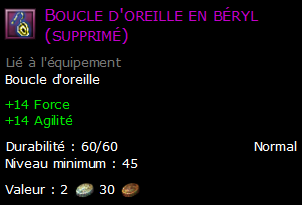 Boucle d'oreille en béryl (supprimé)