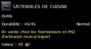 Ustensiles de cuisine