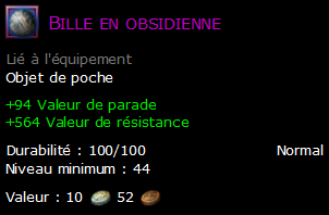 Bille en obsidienne