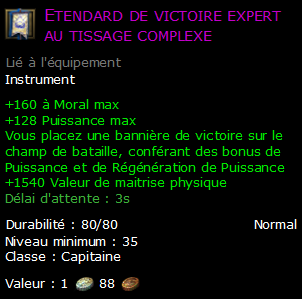 Etendard de victoire expert au tissage complexe