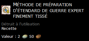 Méthode de préparation d'étendard de guerre expert finement tissé