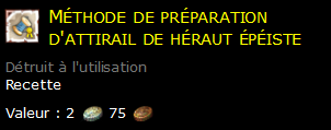 Méthode de préparation d'attirail de héraut épéiste