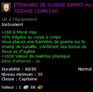 Etendard de guerre expert au tissage complexe