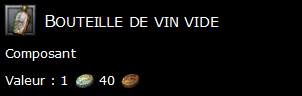 Bouteille de vin vide