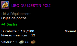 Bec du Destin poli