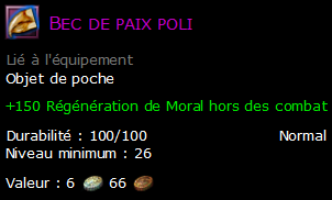 Bec de paix poli