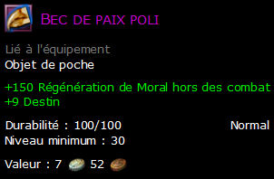 Bec de paix poli