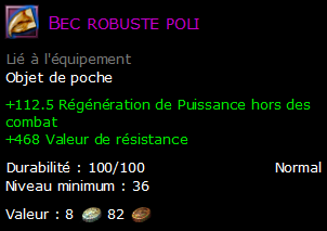 Bec robuste poli