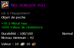 Bec robuste poli