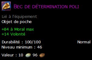 Bec de détermination poli