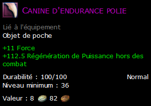 Canine d'endurance polie