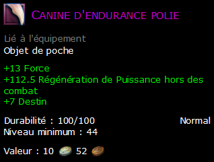 Canine d'endurance polie