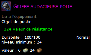 Griffe audacieuse polie