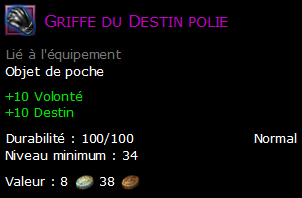 Griffe du Destin polie