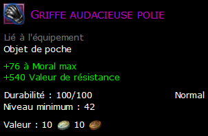 Griffe audacieuse polie