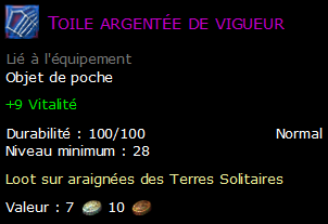 Toile argentée de vigueur