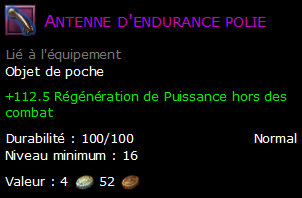 Antenne d'endurance polie