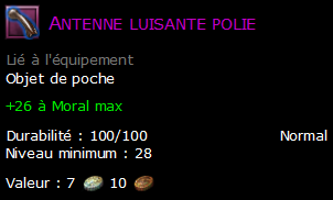 Antenne luisante polie