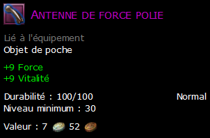 Antenne de force polie