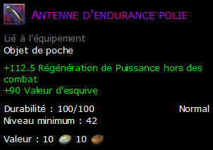 Antenne d'endurance polie